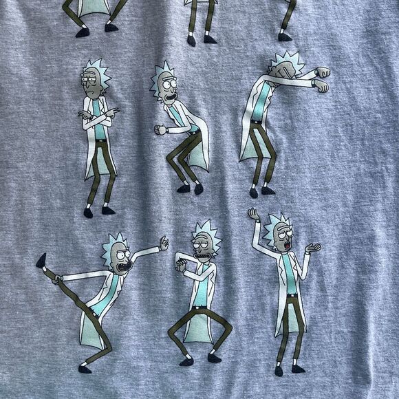 Rick and Morty T-shirt Gray with Rick Sanchez, Size Small - Picture 8 of 9